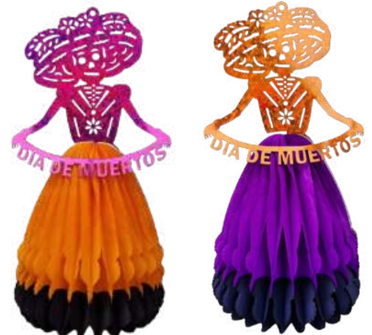Catrina con letrero