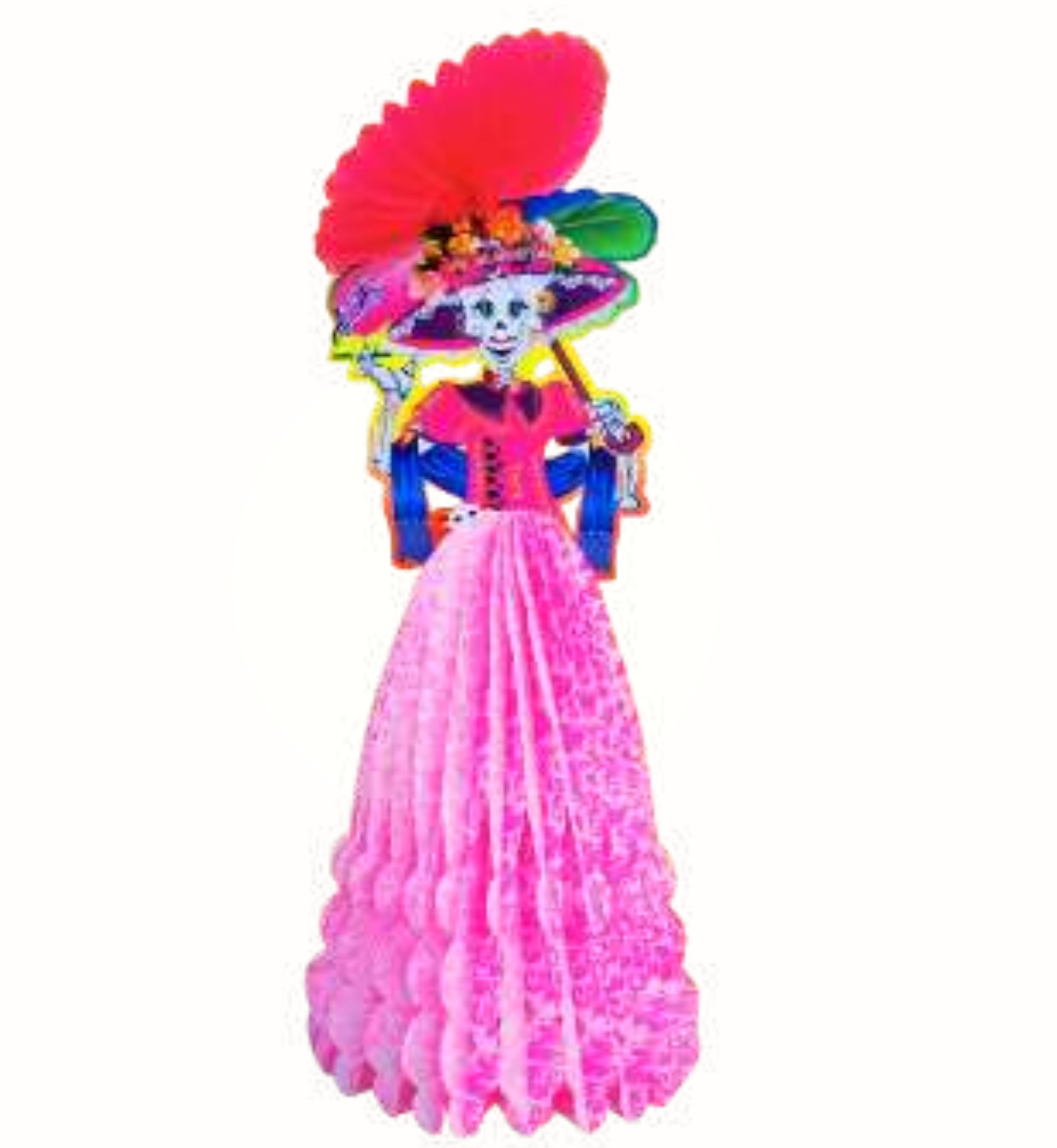 Catrina de talavera jumbo con sombrilla